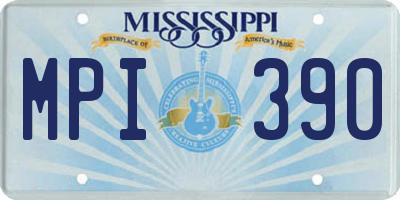 MS license plate MPI390
