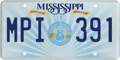 MS license plate MPI391