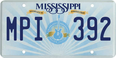 MS license plate MPI392