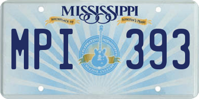 MS license plate MPI393