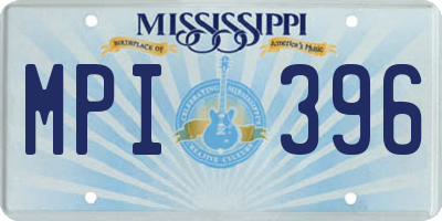 MS license plate MPI396