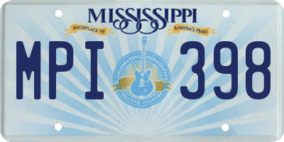 MS license plate MPI398