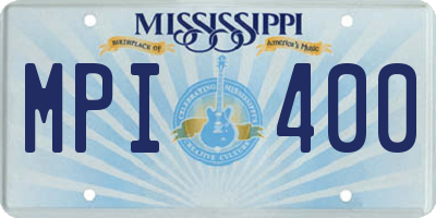 MS license plate MPI400