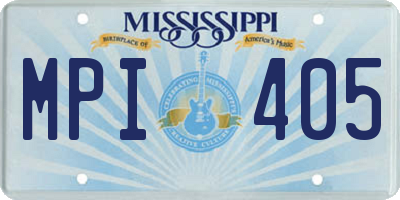 MS license plate MPI405