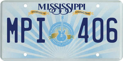 MS license plate MPI406
