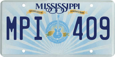 MS license plate MPI409