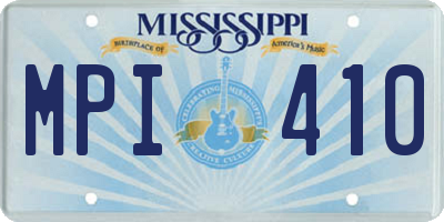 MS license plate MPI410