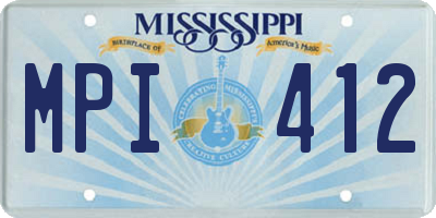 MS license plate MPI412