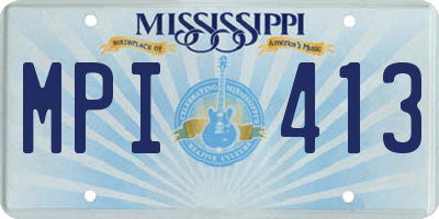 MS license plate MPI413