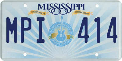 MS license plate MPI414