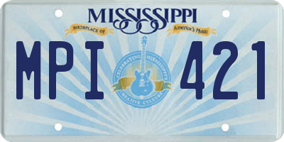 MS license plate MPI421