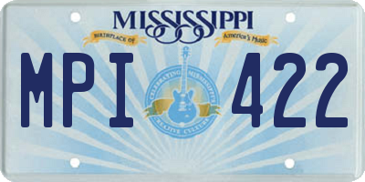MS license plate MPI422