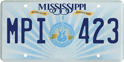 MS license plate MPI423