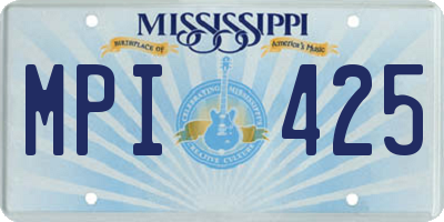 MS license plate MPI425