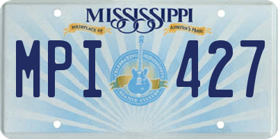 MS license plate MPI427