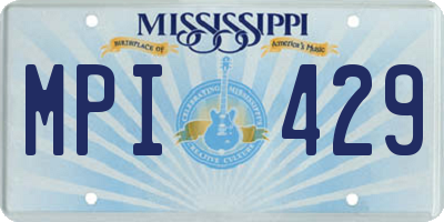 MS license plate MPI429