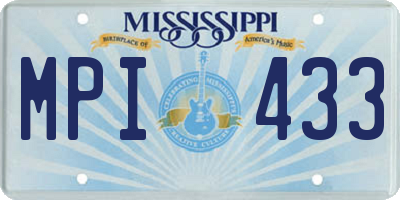 MS license plate MPI433