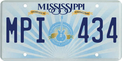 MS license plate MPI434