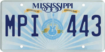 MS license plate MPI443