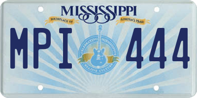 MS license plate MPI444