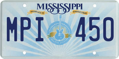 MS license plate MPI450