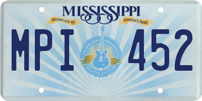 MS license plate MPI452