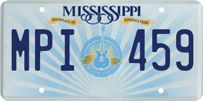 MS license plate MPI459