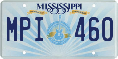 MS license plate MPI460