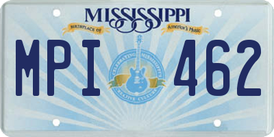 MS license plate MPI462