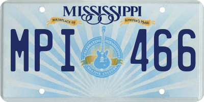 MS license plate MPI466