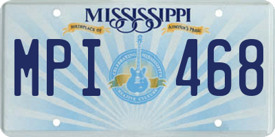MS license plate MPI468