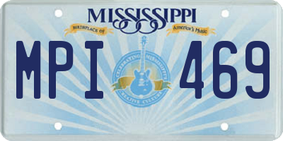 MS license plate MPI469