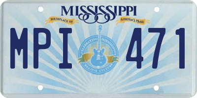 MS license plate MPI471