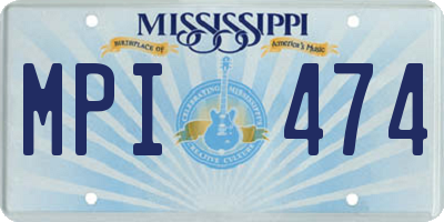 MS license plate MPI474