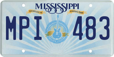 MS license plate MPI483