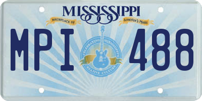 MS license plate MPI488