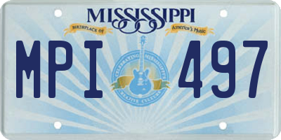 MS license plate MPI497