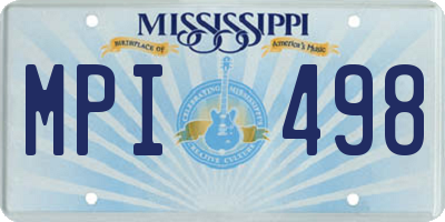 MS license plate MPI498