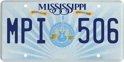MS license plate MPI506