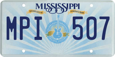 MS license plate MPI507