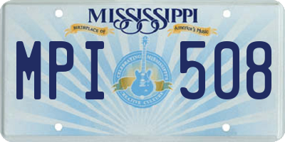 MS license plate MPI508