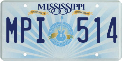 MS license plate MPI514