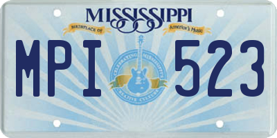 MS license plate MPI523