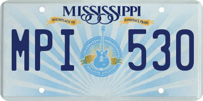MS license plate MPI530