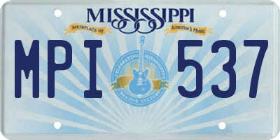 MS license plate MPI537