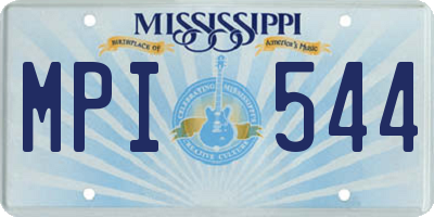 MS license plate MPI544