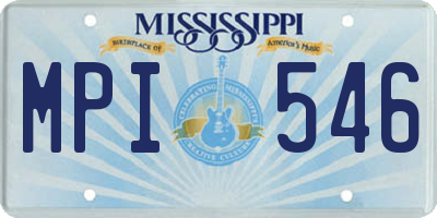 MS license plate MPI546