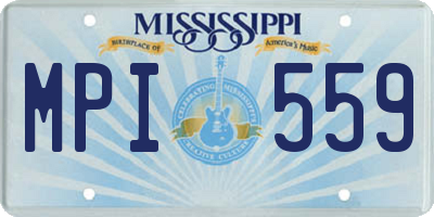 MS license plate MPI559