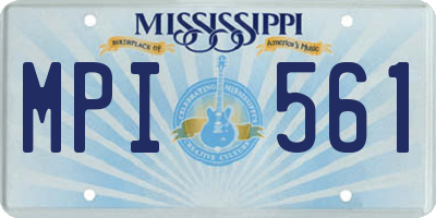 MS license plate MPI561