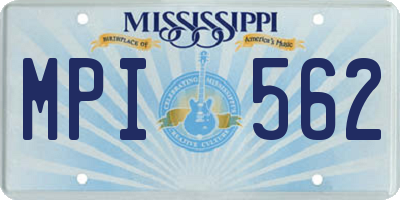 MS license plate MPI562